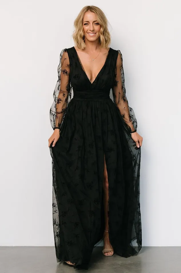 Women Tulle Styles Baltic Born Isabelle Tulle Maxi Dress Black