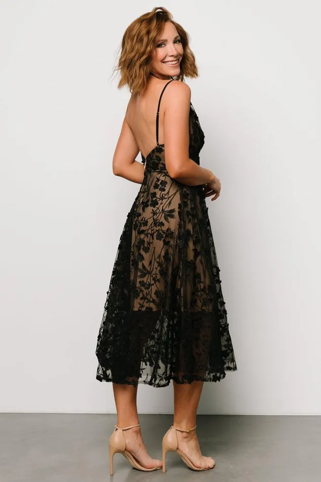 Women Tulle Styles Baltic Born Larissa Midi Dress Black Nude Women Tulle Styles Baltic Born Larissa Midi Dress Black Nude