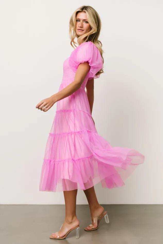 Women Tulle Styles Baltic Born Liv Tulle Midi Dress Pink