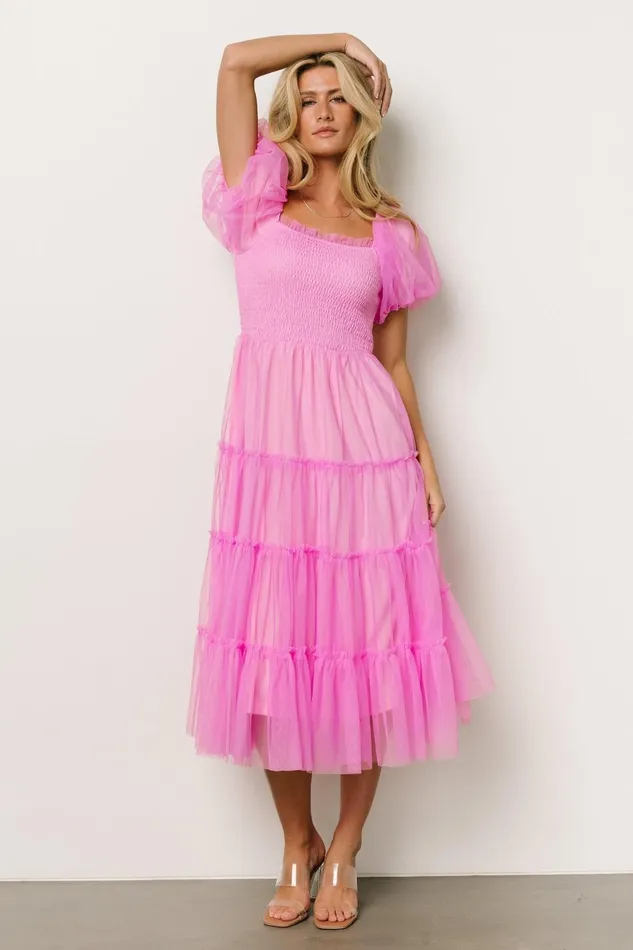 Women Tulle Styles Baltic Born Liv Tulle Midi Dress Pink