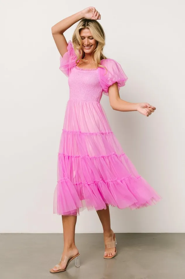 Women Tulle Styles Baltic Born Liv Tulle Midi Dress Pink