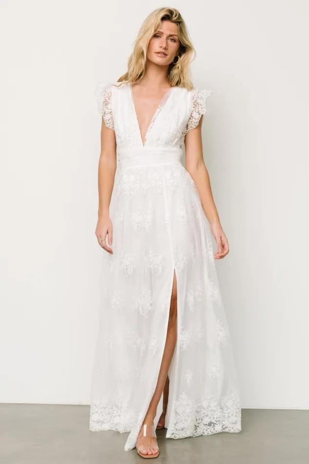 Women Tulle Styles Baltic Born Rhea Tulle Maxi Dress Off White