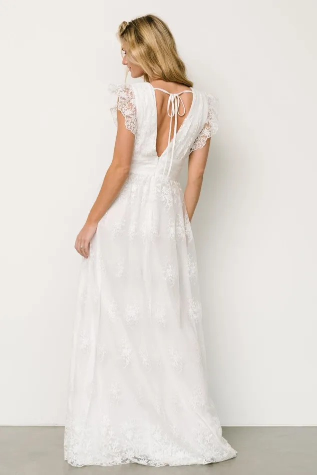 Women Tulle Styles Baltic Born Rhea Tulle Maxi Dress Off White