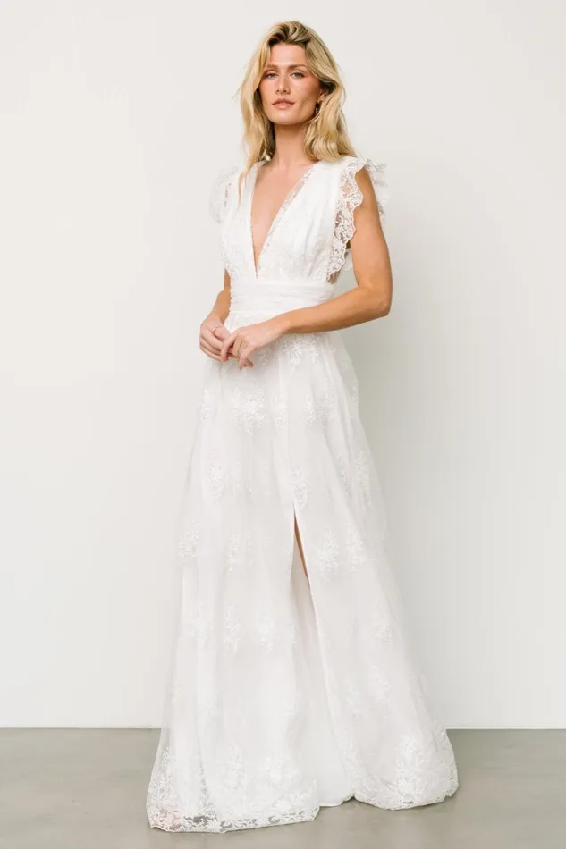 Women Tulle Styles Baltic Born Rhea Tulle Maxi Dress Off White