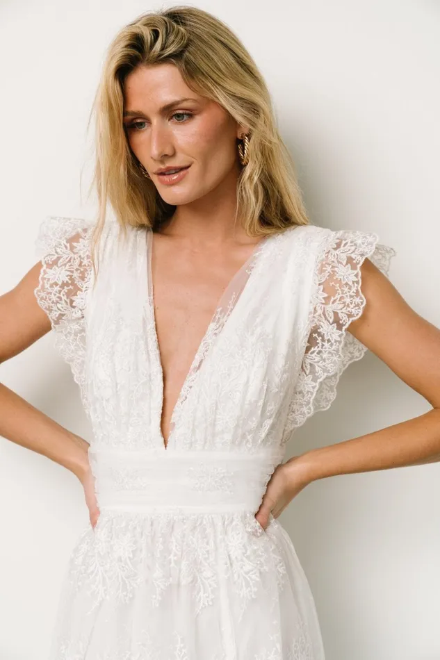 Women Tulle Styles Baltic Born Rhea Tulle Maxi Dress Off White