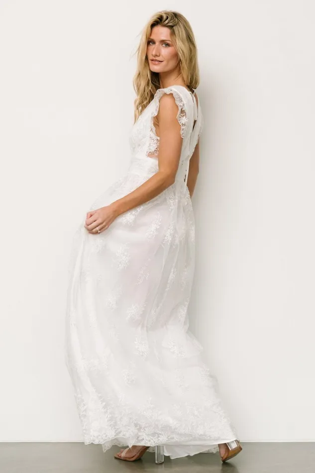 Women Tulle Styles Baltic Born Rhea Tulle Maxi Dress Off White