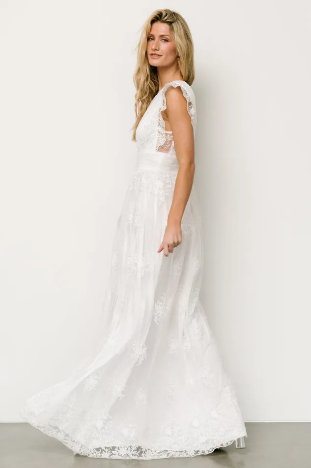 Women Tulle Styles Baltic Born Rhea Tulle Maxi Dress Off White