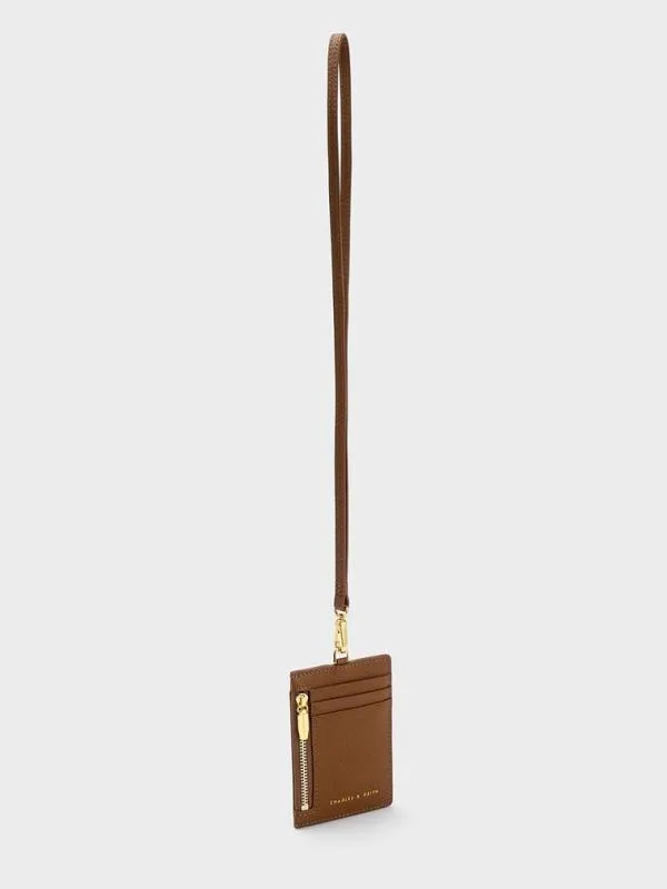 Women Twilia SideZip Card Holder 8211 Chocolate CHARLES and KEITH Card Holders