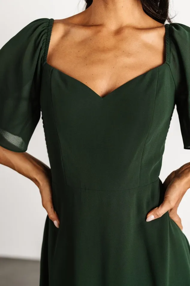 Women Wedding Guest Baltic Born Colette Sweetheart Midi Dress Evergreen Women Wedding Guest Baltic Born Colette Sweetheart Midi Dress Evergreen