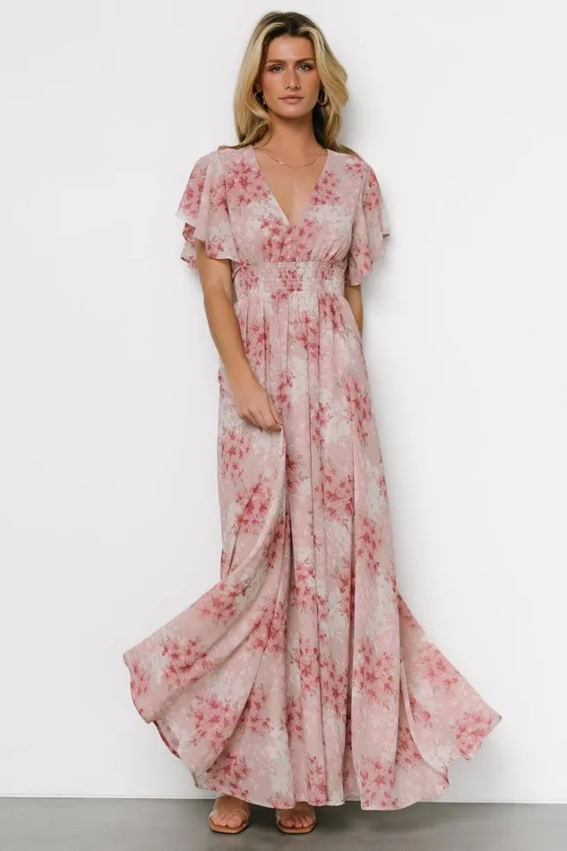 Women Wedding Guest Baltic Born Lynlee Metallic Maxi Dress Pink Multi Women Wedding Guest Baltic Born Lynlee Metallic Maxi Dress Pink Multi