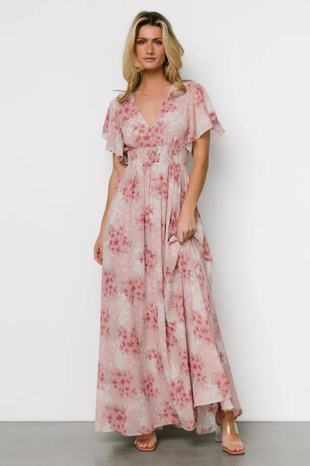 Women Wedding Guest Baltic Born Lynlee Metallic Maxi Dress Pink Multi Women Wedding Guest Baltic Born Lynlee Metallic Maxi Dress Pink Multi
