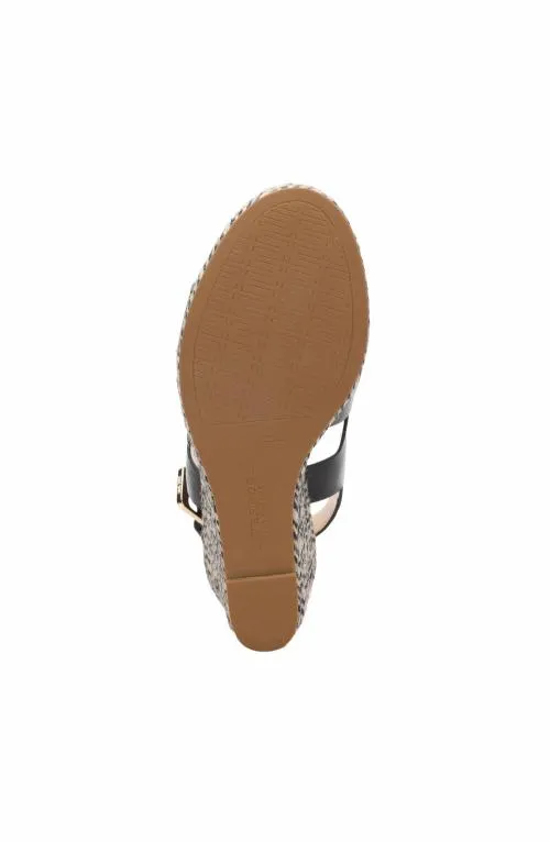 Women Wedges and Espadrilles Liverpool Los Angeles Hills Ankle Strap Platform Wedge Black