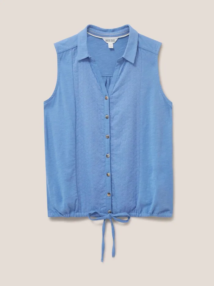 Women White Stuff Clothing FLOWING GRASSES JERSEY SHIRT