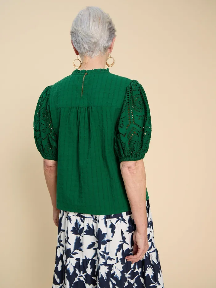 Women White Stuff Clothing Lexi Cotton Broderie Top