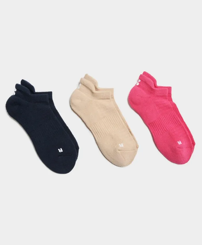 Women Workout Trainer Socks 3 Pack Navy Blue Multi Sweaty Betty Underwear