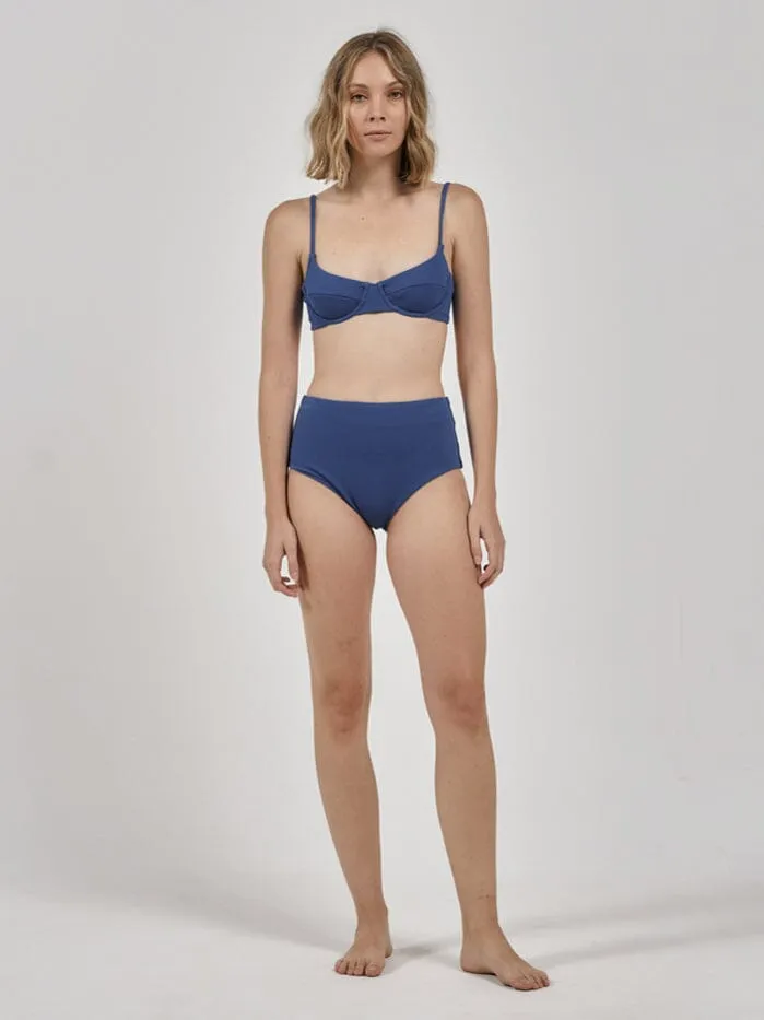 Womens Adira Underwire Bikini Top Botanical Blue Thrills Swim