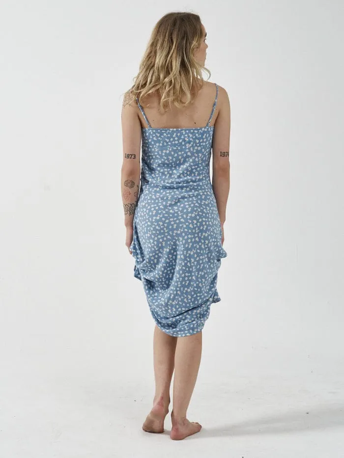 Womens Aster Mid Length Dress Powder Blue Thrills Dresses