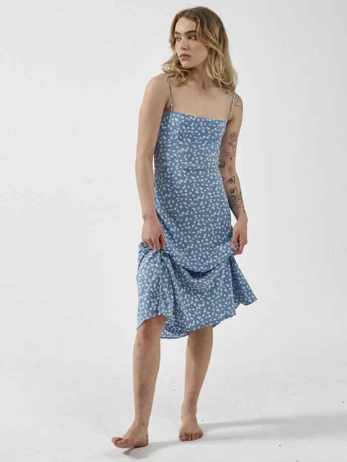 Womens Aster Mid Length Dress Powder Blue Thrills Dresses