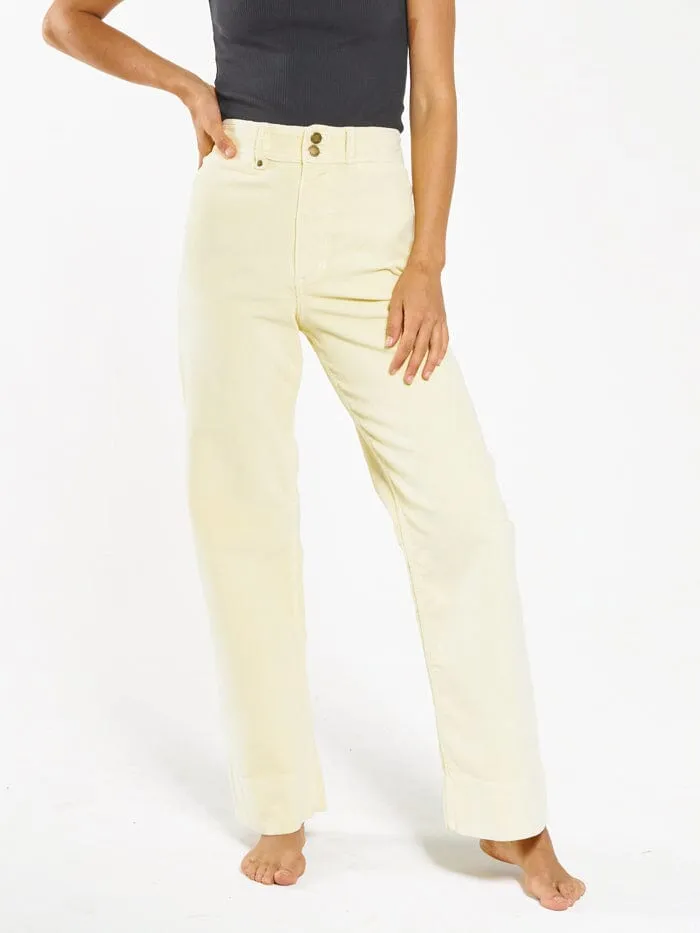 Womens Belle Full Length Cord Pant Sunlight Thrills Pants