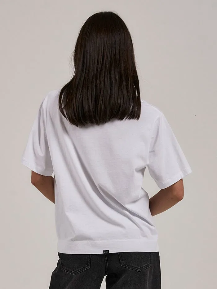 Womens Below Your Mind Box Tee White Thrills Tops and Tees