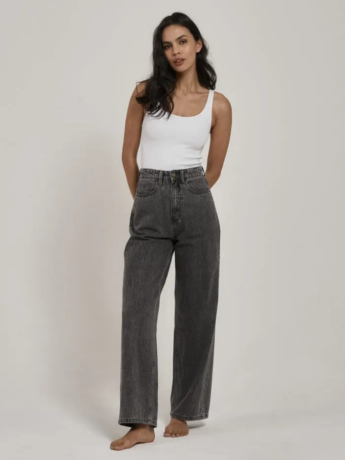Womens Billie Jean Asphalt Grey Thrills High Waisted Jeans