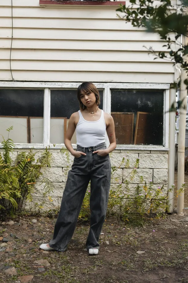 Womens Billie Jean Asphalt Grey Thrills High Waisted Jeans