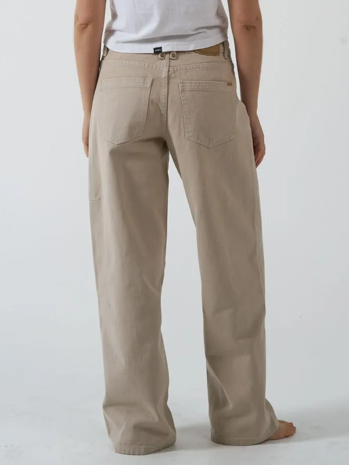 Womens Billie Low Baggie Jean Smokey Taupe Thrills Denim