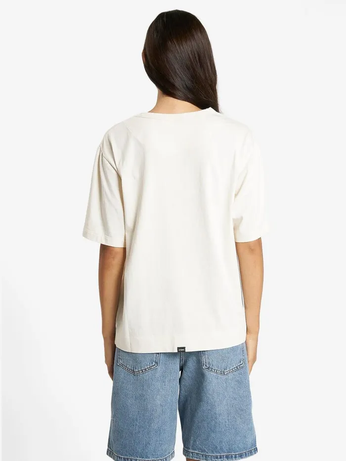 Womens Come Enjoy Reality Box Tee Heritage White Thrills Tops and Tees