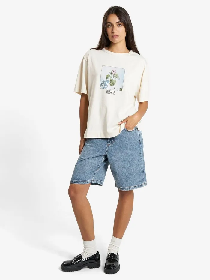 Womens Come Enjoy Reality Box Tee Heritage White Thrills Tops and Tees