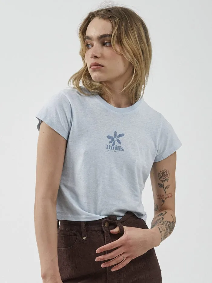 Womens Delia Hemp Mini Tee Baby Blue Thrills Tops and Tees