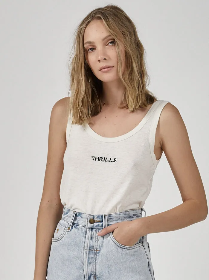 Womens Enlightenment Embro Hemp Retro Tank Tofu Thrills Tops and Tees