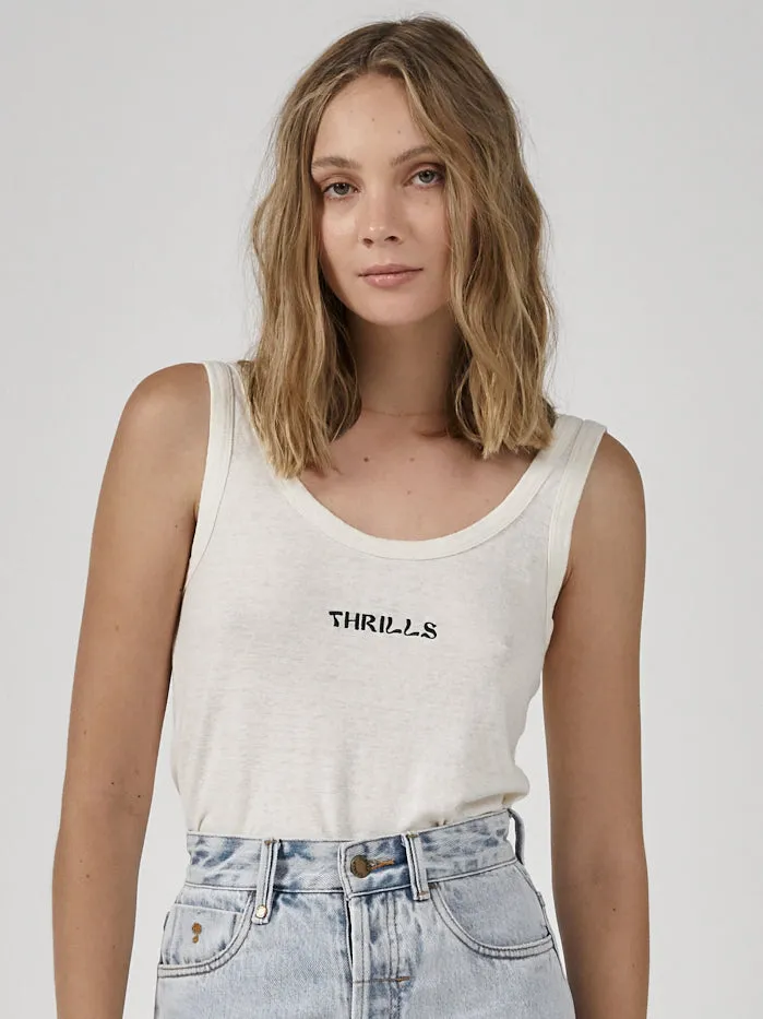 Womens Enlightenment Embro Hemp Retro Tank Tofu Thrills Tops and Tees