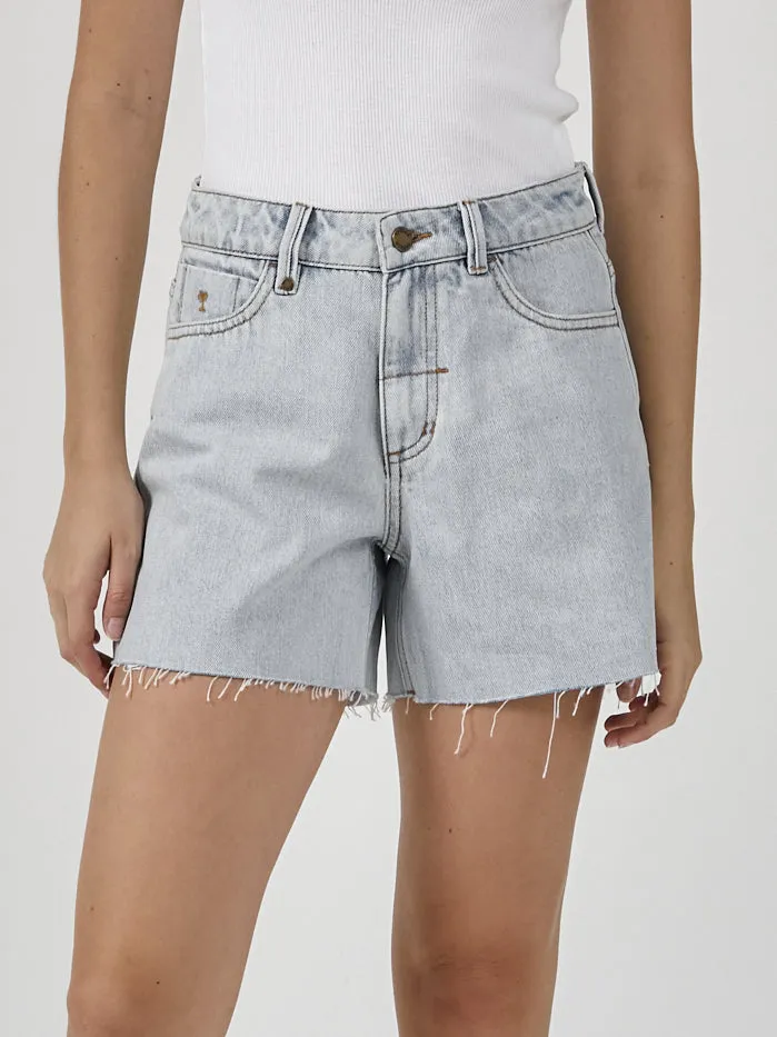 Womens Erica Mid Rise Short Faded Generation Blue Thrills Denim Shorts