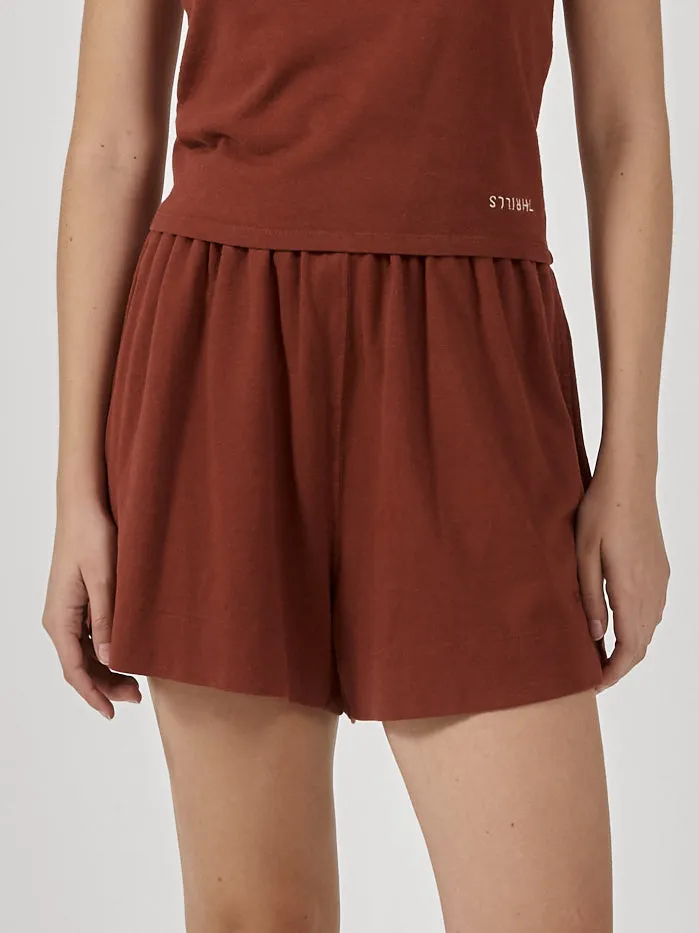 Womens Hemp Lounge Short Burnt Henna Thrills Shorts