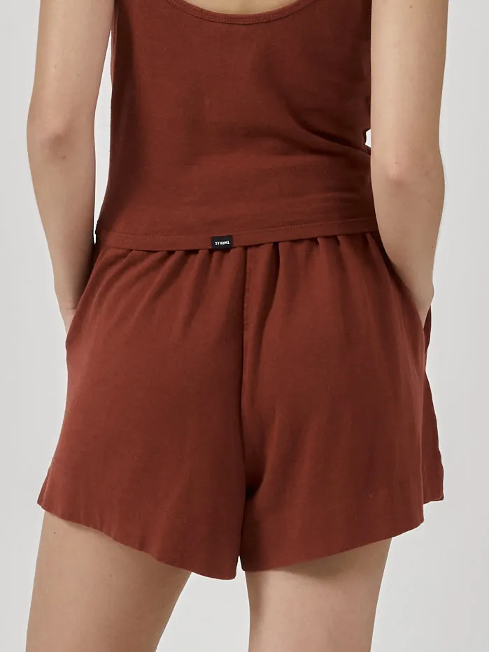 Womens Hemp Lounge Short Burnt Henna Thrills Shorts
