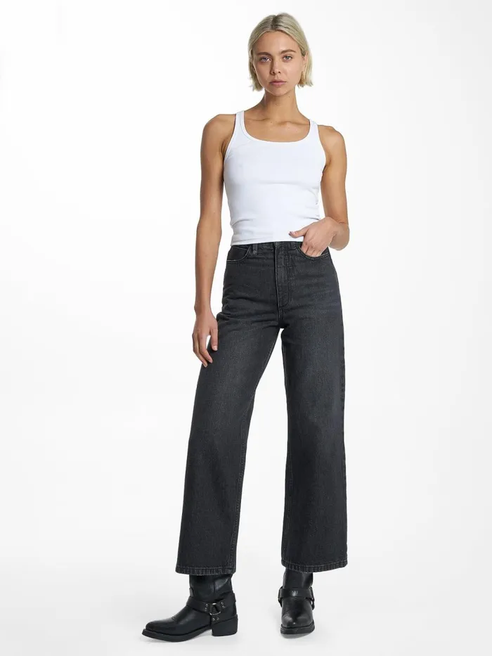 Womens Holly Jean Smoke Black Thrills High Waisted Jeans