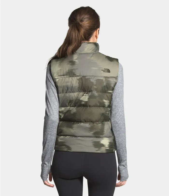 Womens Hybrid Insulation Vest New Taupe Green Vapor Ikat Print The North Face Vests