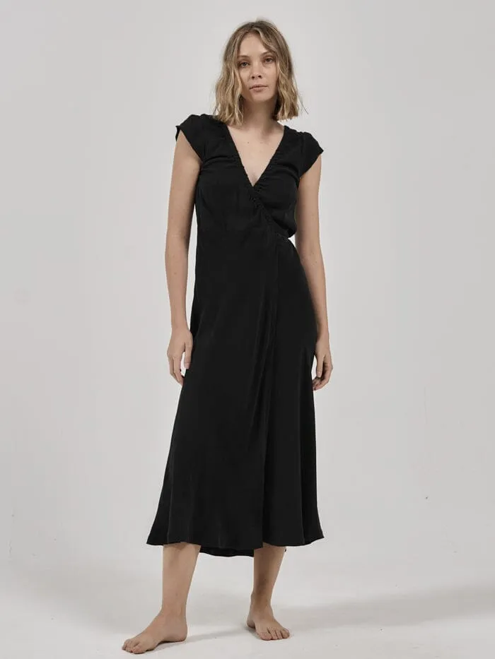 Womens Indra Wrap Dress Antique Black Thrills Dresses