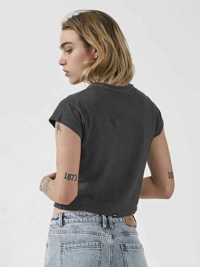 Womens Intuition Hemp Mini Tee Merch Black Thrills Tops and Tees