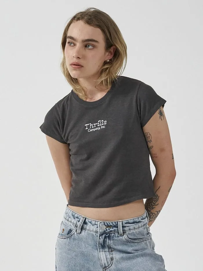 Womens Intuition Hemp Mini Tee Merch Black Thrills Tops and Tees