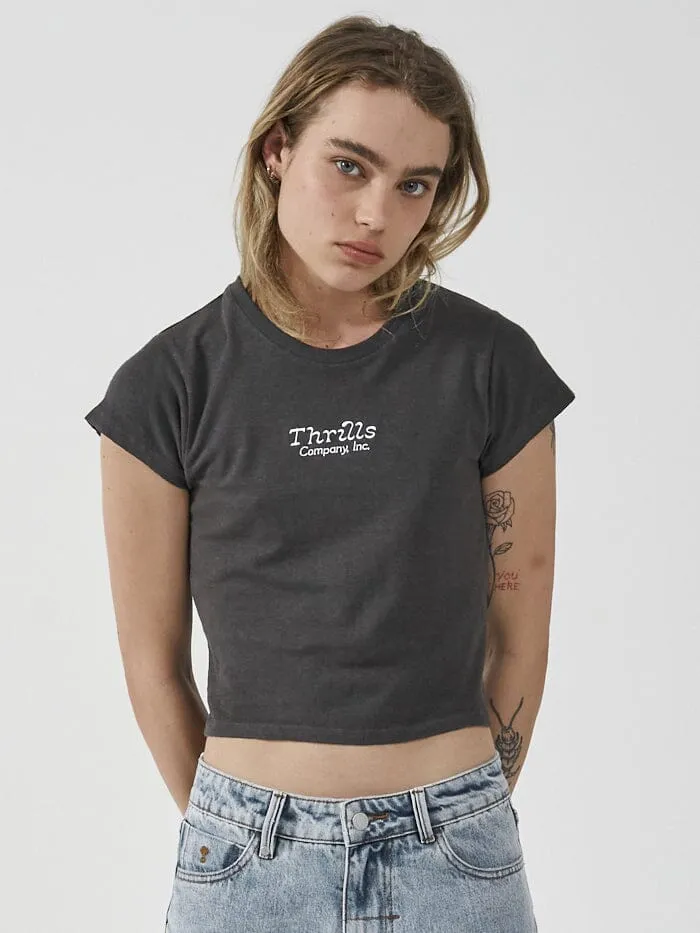 Womens Intuition Hemp Mini Tee Merch Black Thrills Tops and Tees