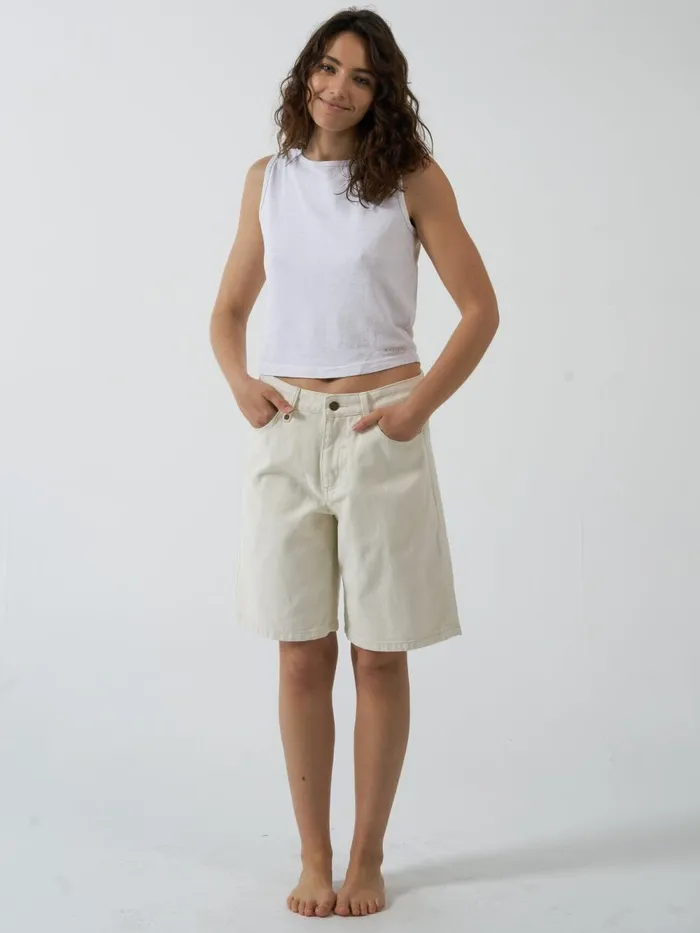 Womens Jordan Short Heritage White Thrills Denim Shorts