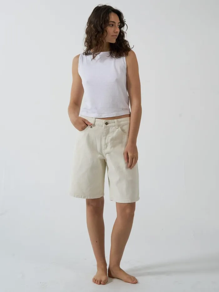 Womens Jordan Short Heritage White Thrills Denim Shorts