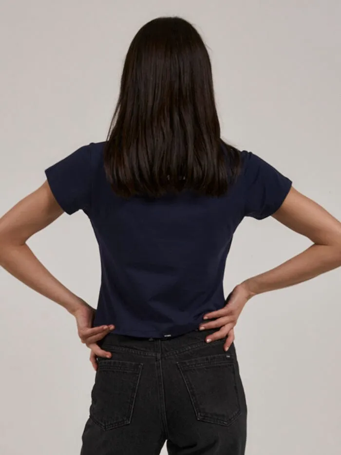 Womens Lucky Strike Mini Tee Blue Rinse Thrills Tops and Tees