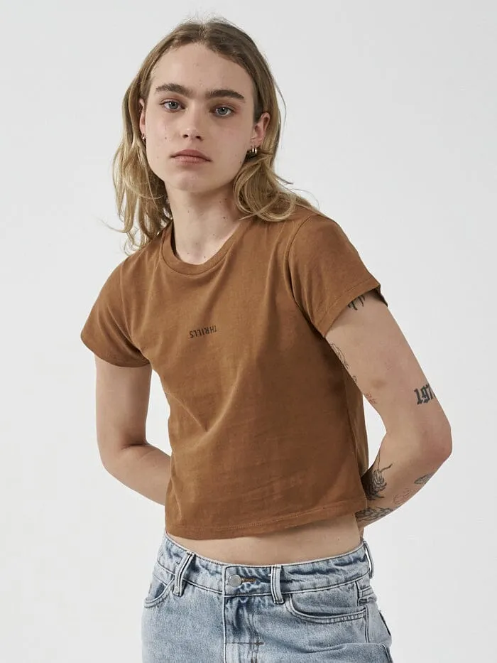 Womens Minimal Mini Tee Bronze Thrills Tops and Tees