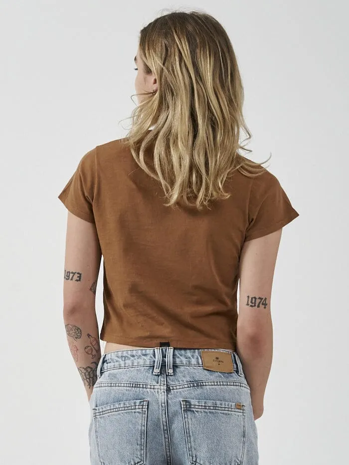 Womens Minimal Mini Tee Bronze Thrills Tops and Tees