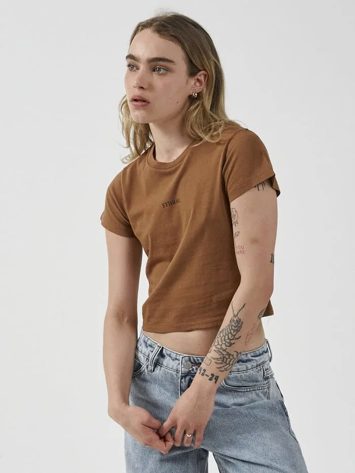 Womens Minimal Mini Tee Bronze Thrills Tops and Tees