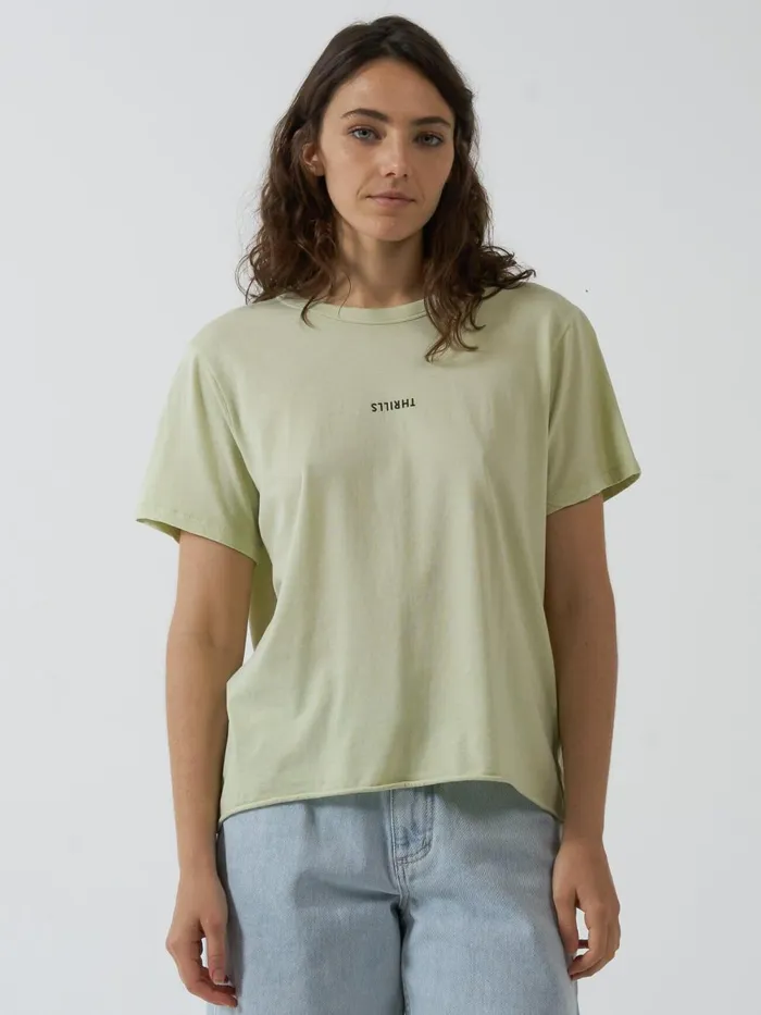 Womens Minimal Relaxed Tee Pistachio Thrills Tops and Tees