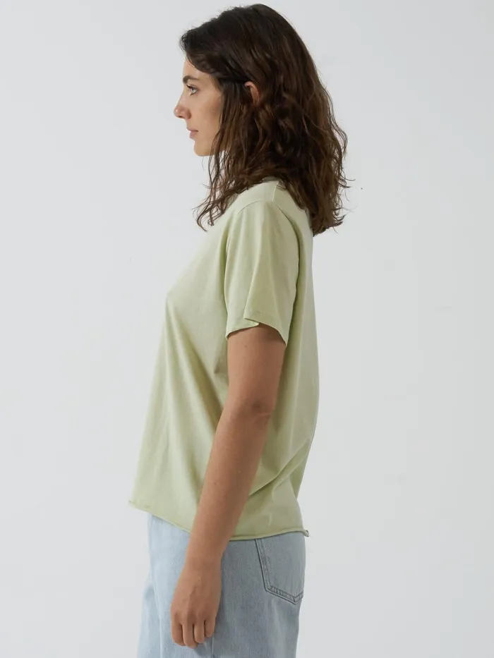 Womens Minimal Relaxed Tee Pistachio Thrills Tops and Tees