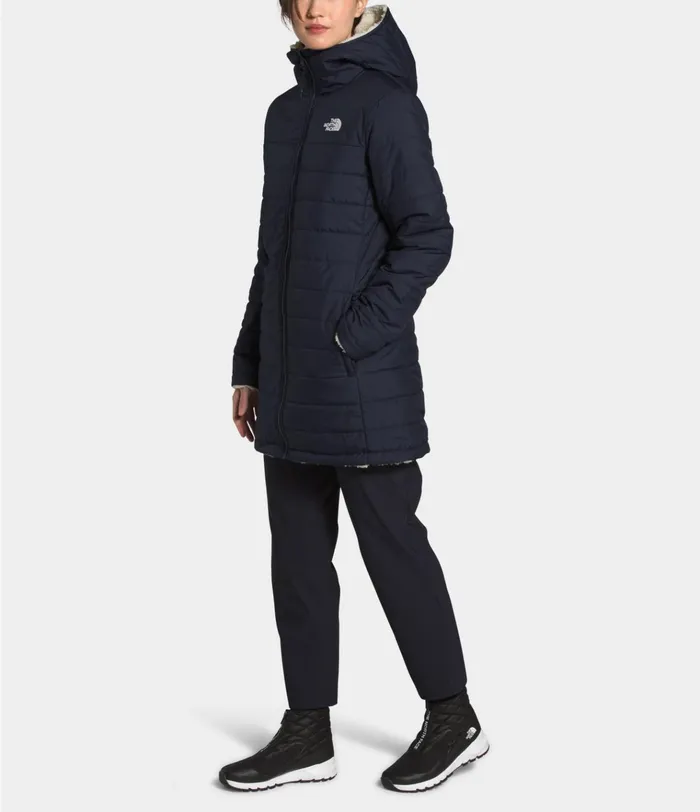 Womens Mossbud Insulated Reversible Parka Aviator Navyvintage White The North Face Insulated and Down Jackets